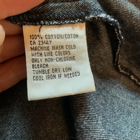 Talbots Denim Maxi Button Front 2 Pockets Dress P6 - Picture 5 of 6